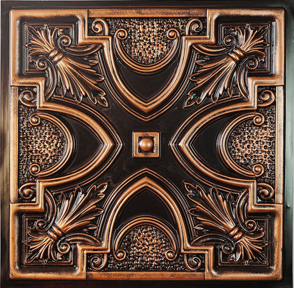 10tiles/lot DIY Faux Metal Ceiling Tile Panels for Café Bars, Studios and Artistic Interiors PL11