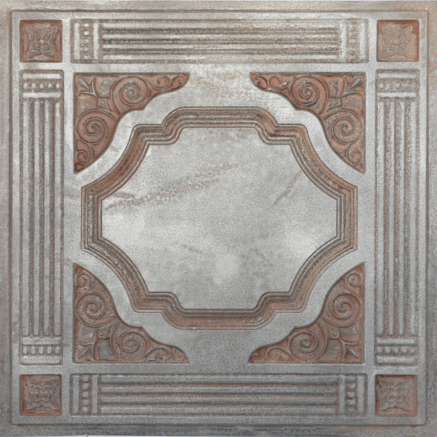 10tiles/lot DIY Faux Metal Ceiling Tile Panels for Café Bars, Studios and Artistic Interiors PL65