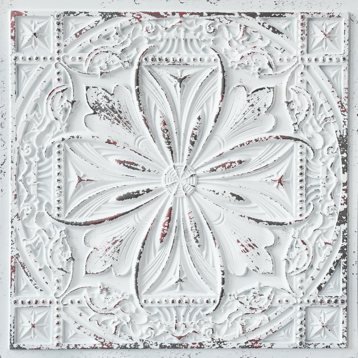 10Pcs DIY Faux Metal Ceiling Tile Panels for Café Bars, Studios and Artistic Interiors PL10