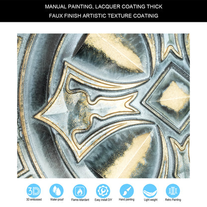 10Pcs Faux Metal Ceiling Tiles for Stylish Kitchens, Bedrooms and Interior Renovation PL01