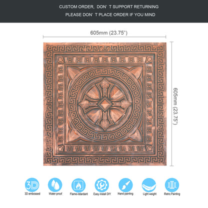 10Pcs Artistic Tin Panels for Craft Workshops, Museums and Cultural Display Rooms PL01