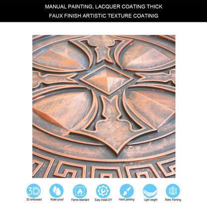 10Pcs Artistic Tin Panels for Craft Workshops, Museums and Cultural Display Rooms PL01