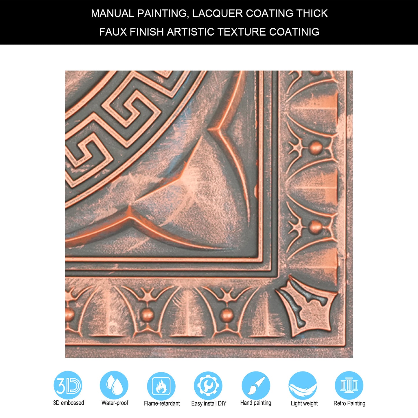 10Pcs Artistic Tin Panels for Craft Workshops, Museums and Cultural Display Rooms PL01