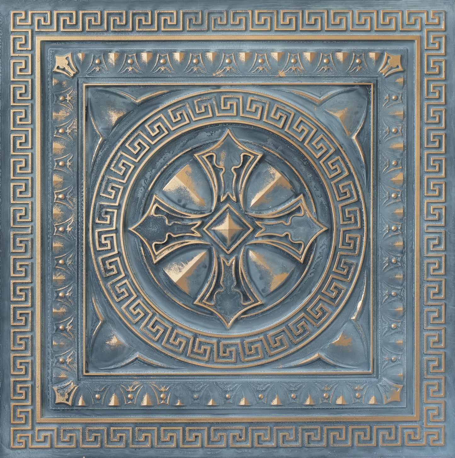 10Pcs Faux Metal Ceiling Tiles for Stylish Kitchens, Bedrooms and Interior Renovation PL01