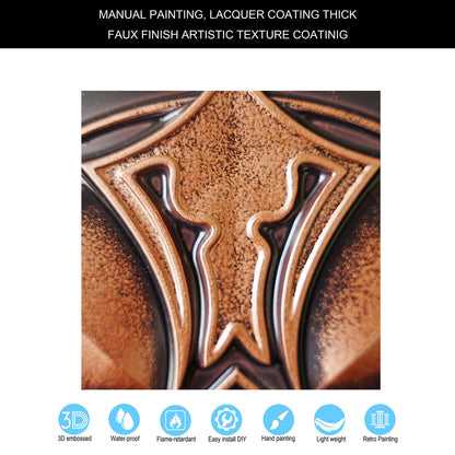 10Pcs Artistic Tin Panels for Craft Workshops, Museums and Cultural Display Rooms PL01