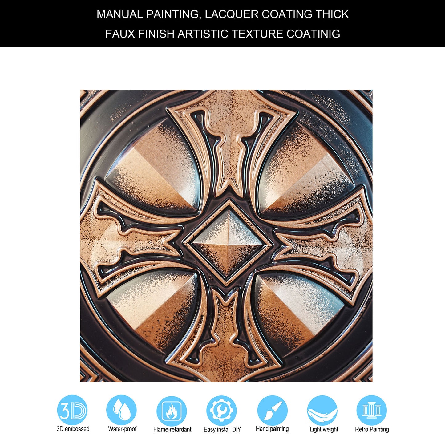 10Pcs Artistic Tin Panels for Craft Workshops, Museums and Cultural Display Rooms PL01