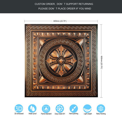 10Pcs Artistic Tin Panels for Craft Workshops, Museums and Cultural Display Rooms PL01