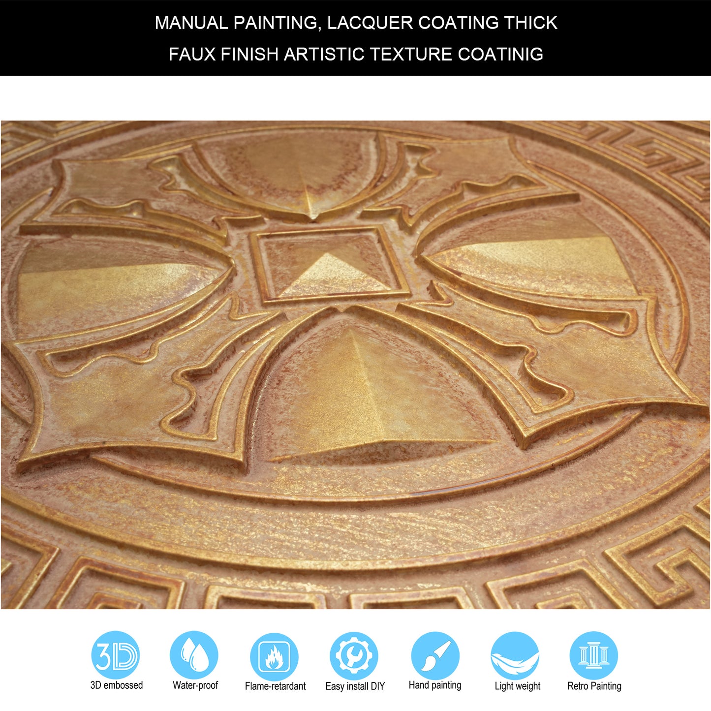 10Pcs Pressed Faux Tin Ceiling Tiles for Heritage Bars, Vintage Restaurants and Boutique Hotels PL01