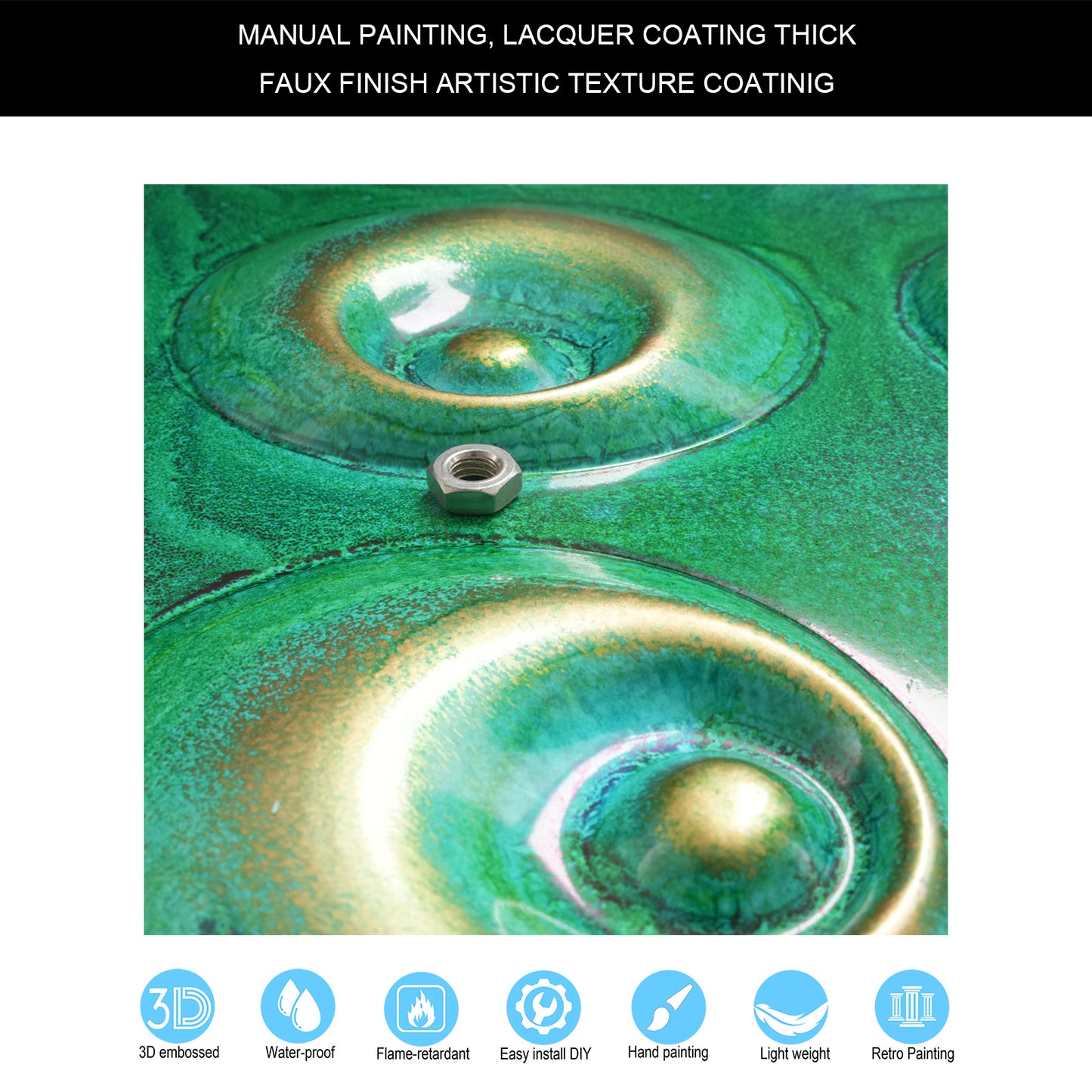 10tiles/lot DIY Faux Metal Ceiling Tile Panels for Café Bars, Studios and Artistic Interiors PLM102