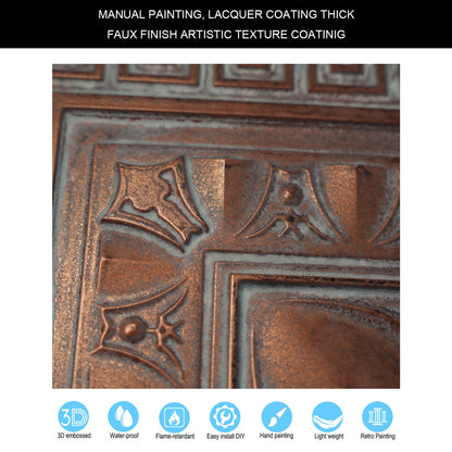 10pcs Retro-Style Tin Ceiling Tiles for Unique Restaurants, Bars and Boutique Stores PL01