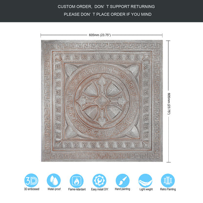 10pcs Retro-Style Tin Ceiling Tiles for Unique Restaurants, Bars and Boutique Stores PL01