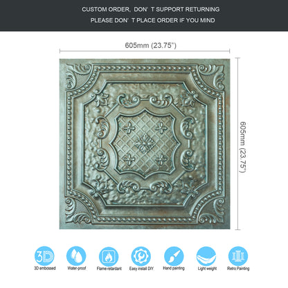 10Pcs Village-Style Ceiling Tiles for Country Restaurants, Coffee Shops and Charming Inns PL04