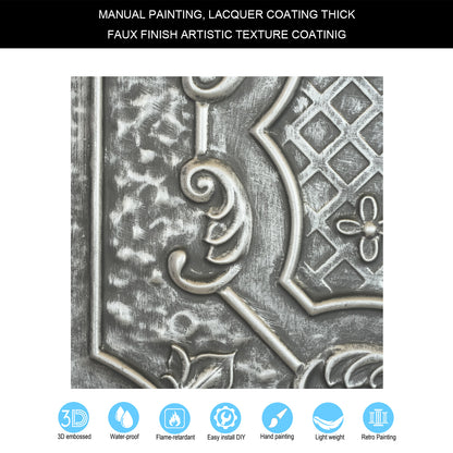 10Pcs Antique Decorative Ceiling Tiles for Classic Inns, Tea Houses and Romantic Interiors PL04