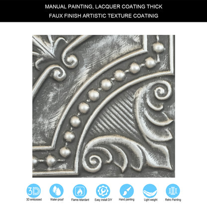 10Pcs Antique Decorative Ceiling Tiles for Classic Inns, Tea Houses and Romantic Interiors PL04