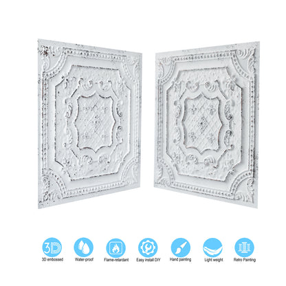 10Pcs Distressed Ceiling Tiles for Craft Studios, Retro Cafés and Industrial Design Rooms PL04