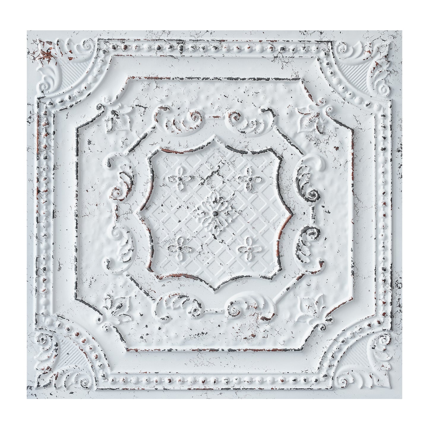 10Pcs Distressed Ceiling Tiles for Craft Studios, Retro Cafés and Industrial Design Rooms PL04