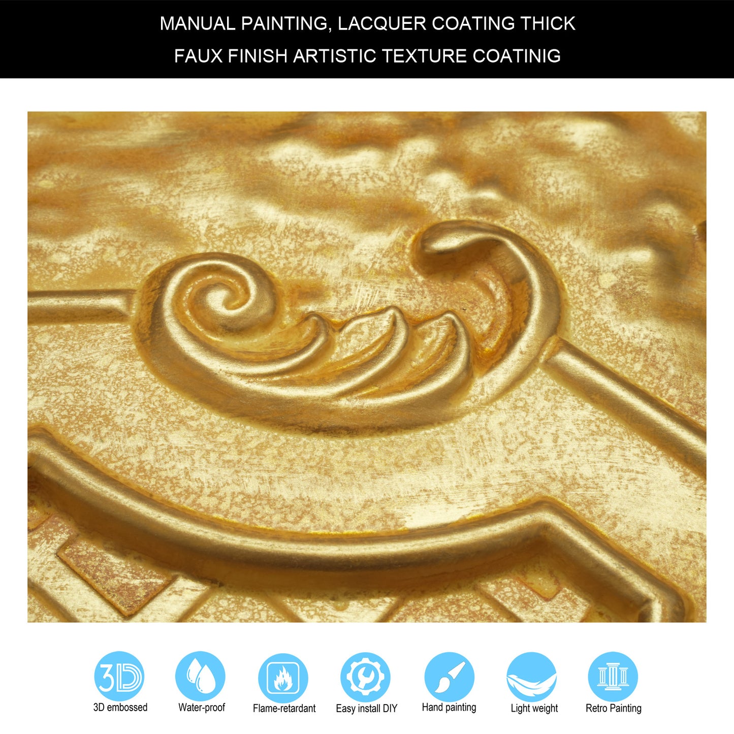 10Pcs Art Ceiling Tiles for Stylish Living Rooms, Museums and Elegant Hotel Interiors PL04