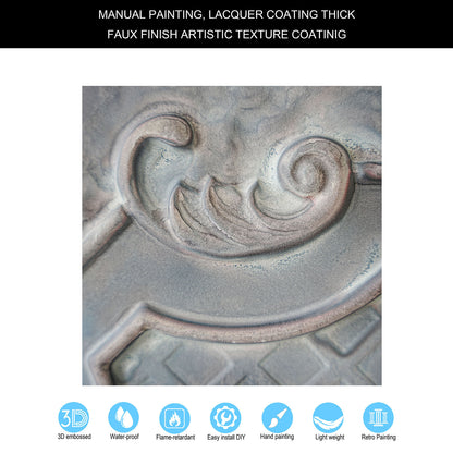 10Pcs Antique Decorative Ceiling Tiles for Classic Inns, Tea Houses and Romantic Interiors PL04