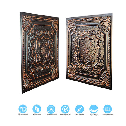 10Pcs Art Ceiling Tiles for Stylish Living Rooms, Museums and Elegant Hotel Interiors PL04