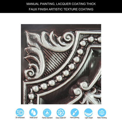 10Pcs Art Ceiling Tiles for Stylish Living Rooms, Museums and Elegant Hotel Interiors PL04