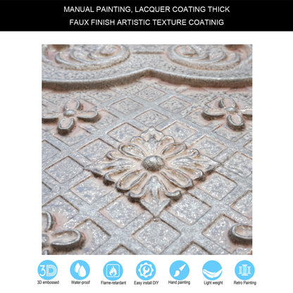 10Pcs Antique Decorative Ceiling Tiles for Classic Inns, Tea Houses and Romantic Interiors PL04