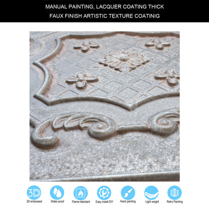 10Pcs Antique Decorative Ceiling Tiles for Classic Inns, Tea Houses and Romantic Interiors PL04