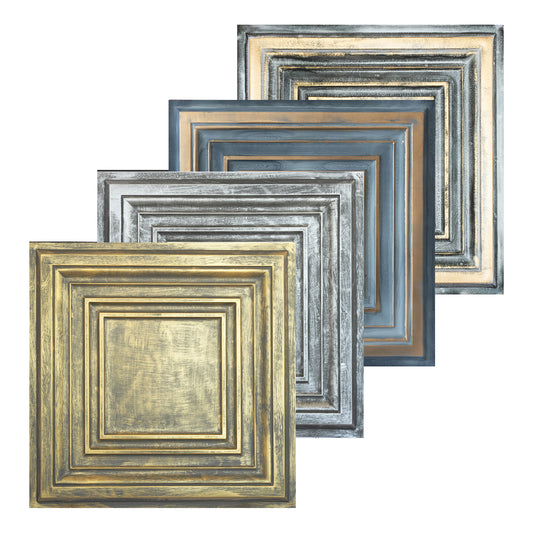 10Pcs Faux Metal Ceiling Tiles for Bars, Cafés, Lounges and Contemporary Interiors PL05