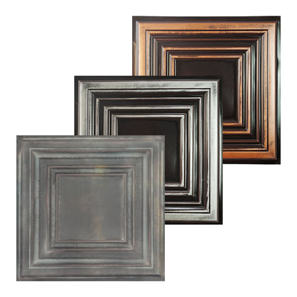 10Pcs Pressed Faux Tin Ceiling Tiles for Heritage Bars, Vintage Restaurants and Boutique Hotels PL05