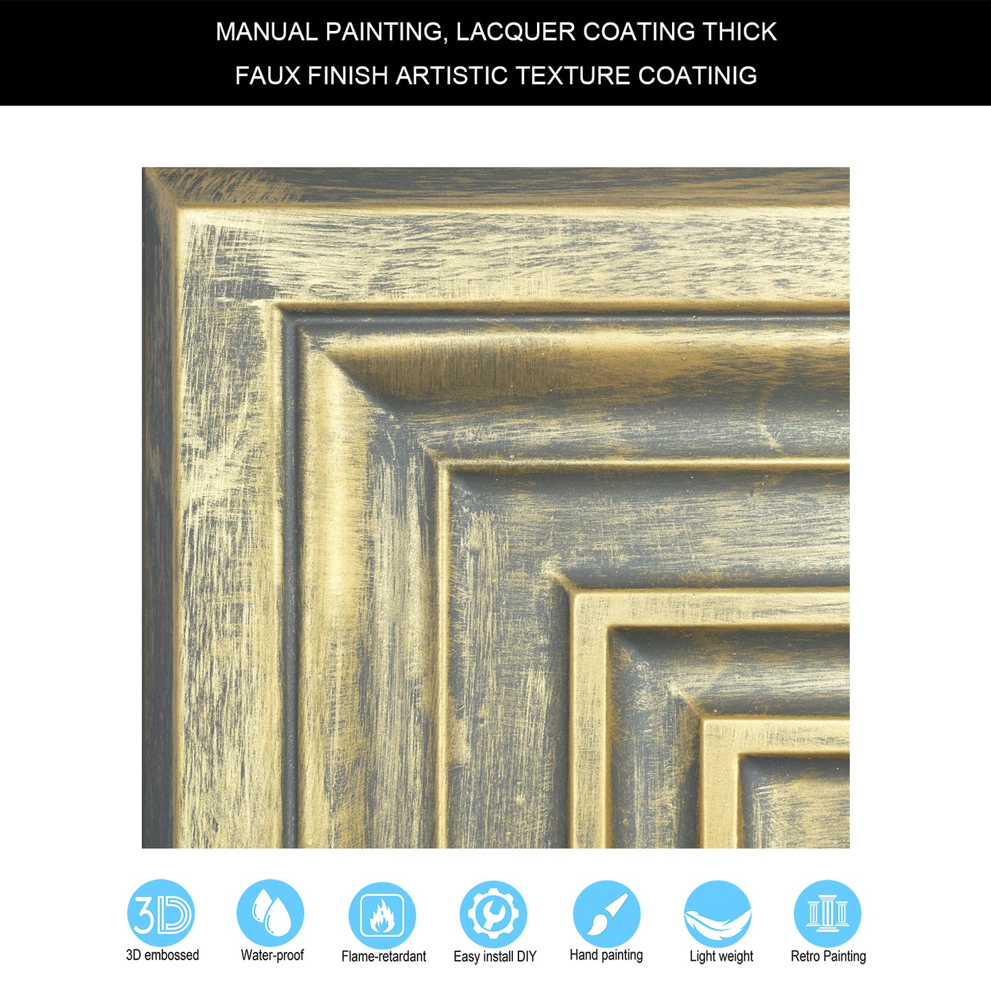 10Pcs Faux Metal Ceiling Tiles for Bars, Cafés, Lounges and Contemporary Interiors PL05