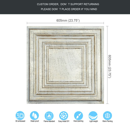 10Pcs 3D Decorative Ceiling Tiles for Trendy Restaurants, Bars and Creative Cafés PL05