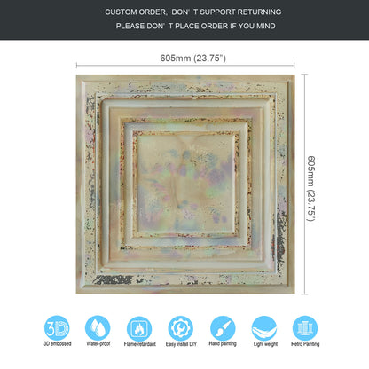 10Pcs 3D Decorative Ceiling Tiles for Trendy Restaurants, Bars and Creative Cafés PL05