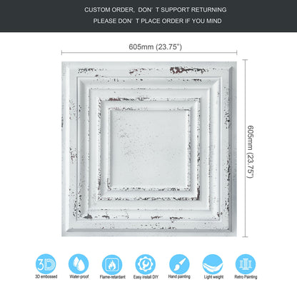 10Pcs 3D Decorative Ceiling Tiles for Trendy Restaurants, Bars and Creative Cafés PL05
