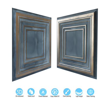 10Pcs Faux Metal Ceiling Tiles for Bars, Cafés, Lounges and Contemporary Interiors PL05