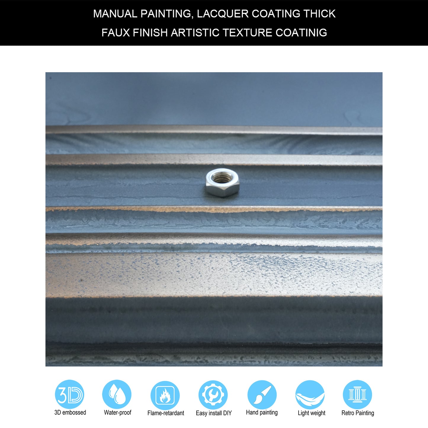 10Pcs Faux Metal Ceiling Tiles for Bars, Cafés, Lounges and Contemporary Interiors PL05