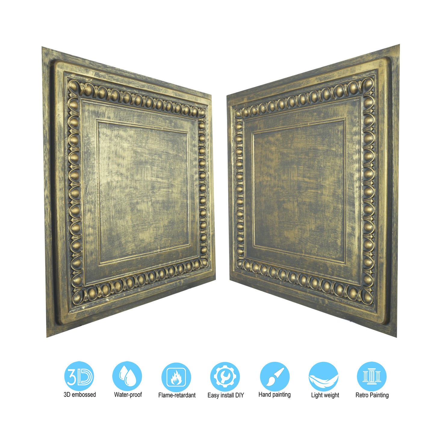 10Pcs 3D Decorative Ceiling Tiles for Trendy Restaurants, Bars and Creative Cafés PL06