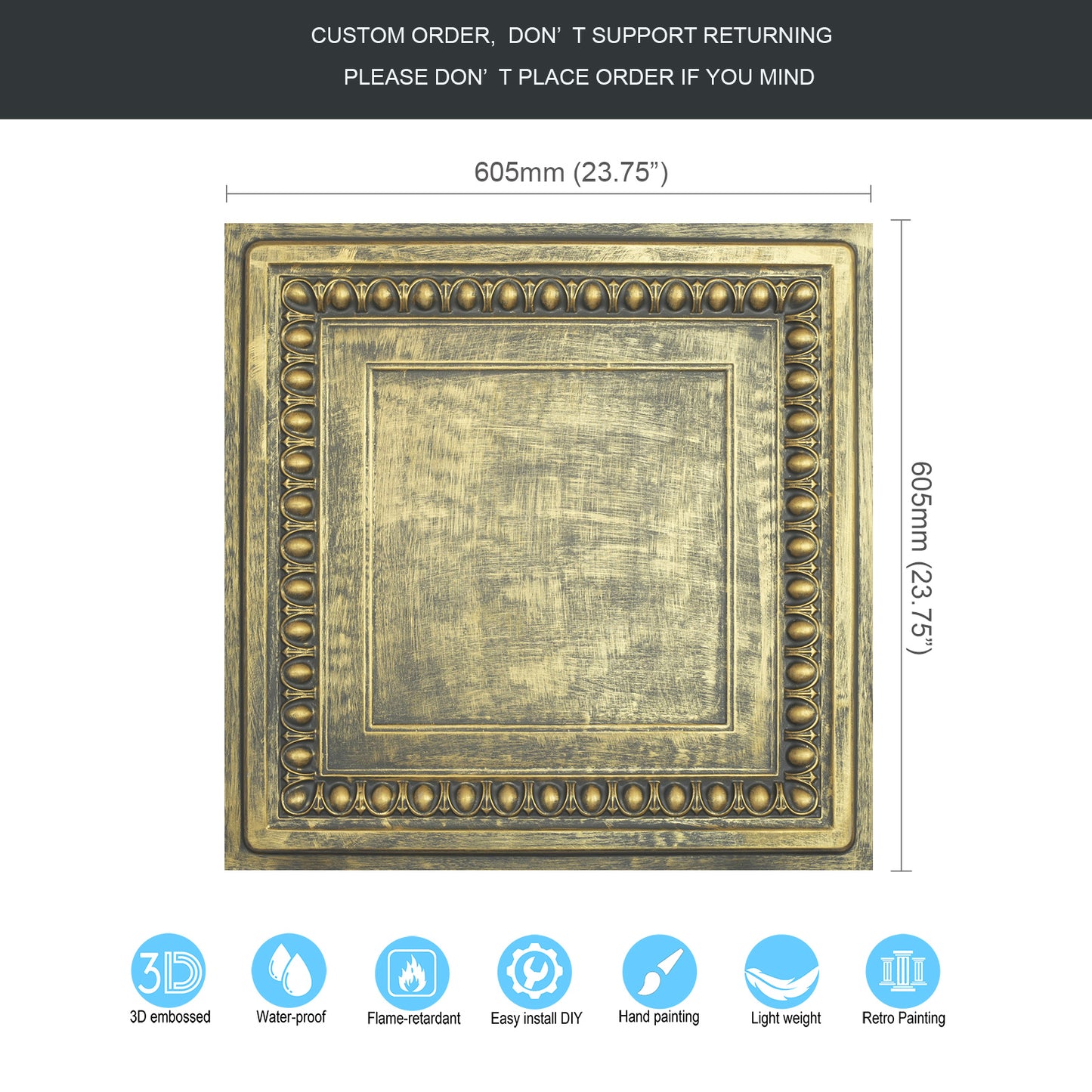 10Pcs 3D Decorative Ceiling Tiles for Trendy Restaurants, Bars and Creative Cafés PL06