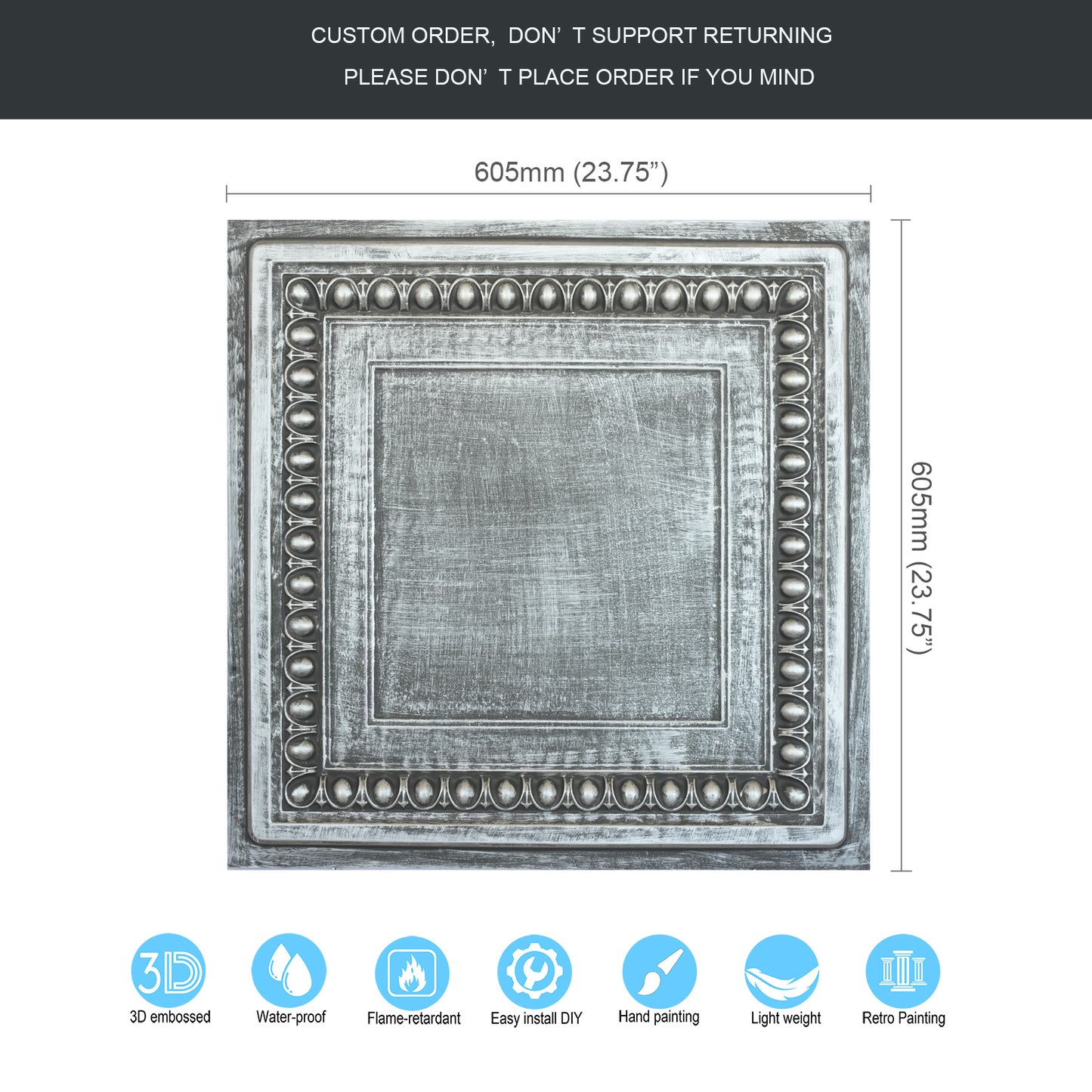 10Pcs 3D Decorative Ceiling Tiles for Trendy Restaurants, Bars and Creative Cafés PL06