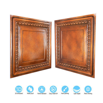 10Pcs Faux Tin Drop-In Tiles for Premium Restaurants, Meeting Rooms and Hotel Lobbies PL06