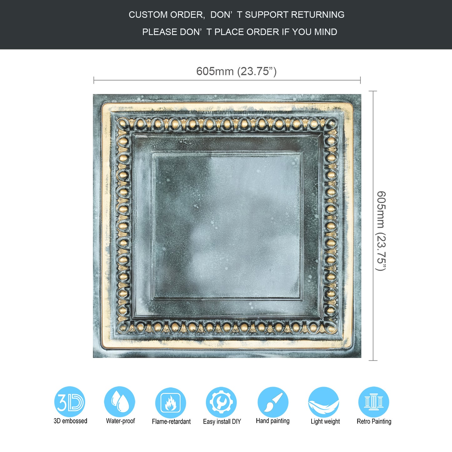 10Pcs 3D Decorative Ceiling Tiles for Trendy Restaurants, Bars and Creative Cafés PL06