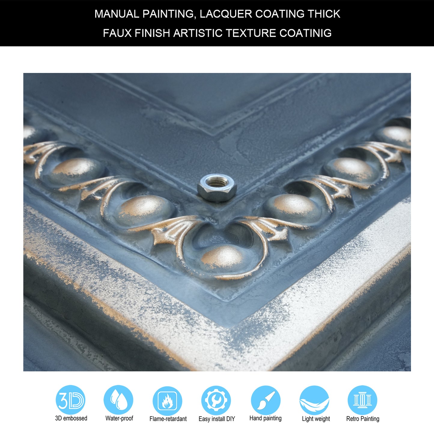 10Pcs 3D Decorative Ceiling Tiles for Trendy Restaurants, Bars and Creative Cafés PL06