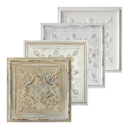 10PCS Artistic Ceiling Tiles for Libraries, Museums, Craft Studios and Cultural Interiors PL07