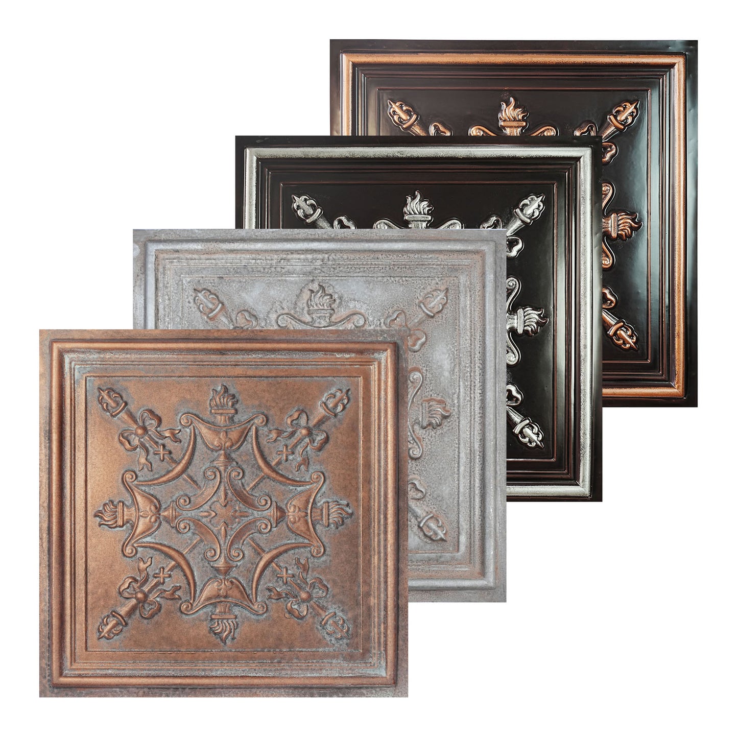 10PCS Faux Tin Ceiling Tiles for Modern Cafés, Dessert Shops and Charming Boutiques PL07