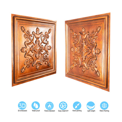 10Pcs Embossing Ceiling Tiles for Boutique Restaurants, Premium Lounges and Luxury Hotels PL07