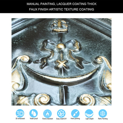 10Pcs Antique Ceiling Tiles for Premium Hotels, Mansions, Villas and Classic Dining Rooms PL07