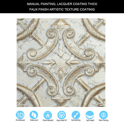 10PCS Artistic Ceiling Tiles for Libraries, Museums, Craft Studios and Cultural Interiors PL07