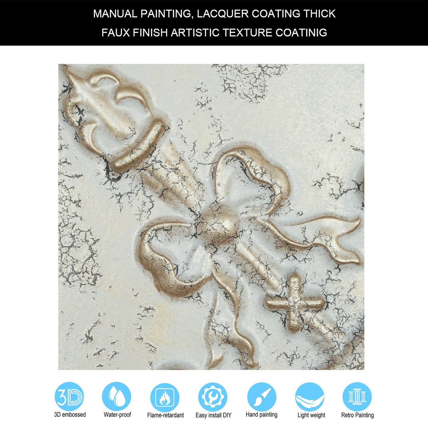 10PCS Artistic Ceiling Tiles for Libraries, Museums, Craft Studios and Cultural Interiors PL07