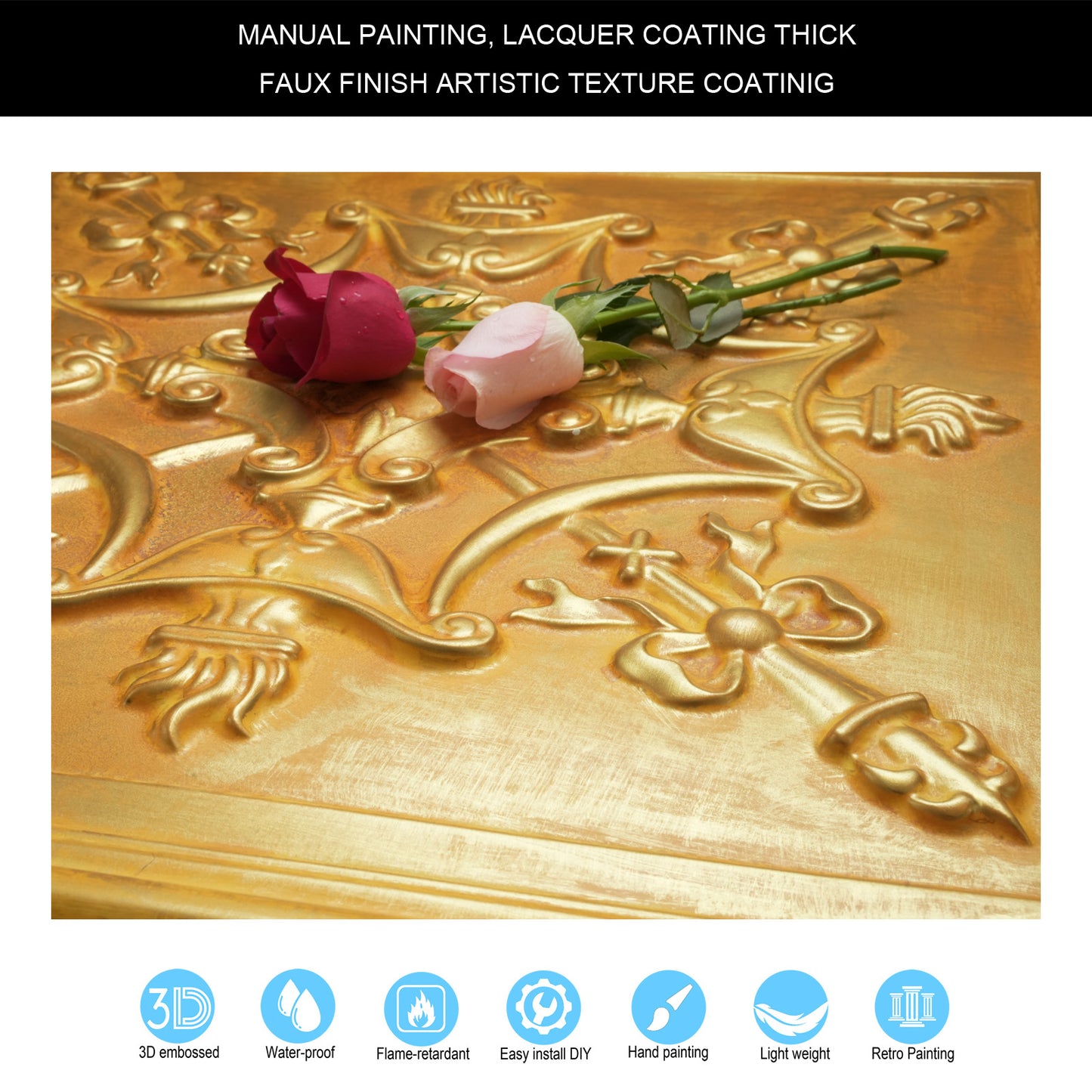10Pcs Embossing Ceiling Tiles for Boutique Restaurants, Premium Lounges and Luxury Hotels PL07
