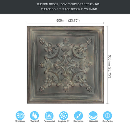 10Pcs Embossing Ceiling Tiles for Boutique Restaurants, Premium Lounges and Luxury Hotels PL07