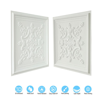 10PCS Artistic Ceiling Tiles for Libraries, Museums, Craft Studios and Cultural Interiors PL07