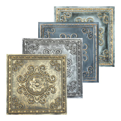 10Pcs Faux Metal Ceiling Tiles for Bars, Cafés, Lounges and Contemporary Interiors PL08
